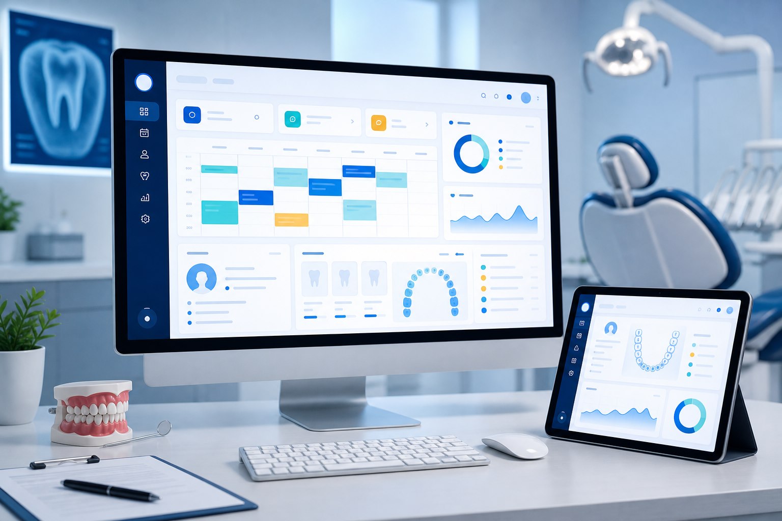 Dashboard de OdontoPro, sistema de gestion dental